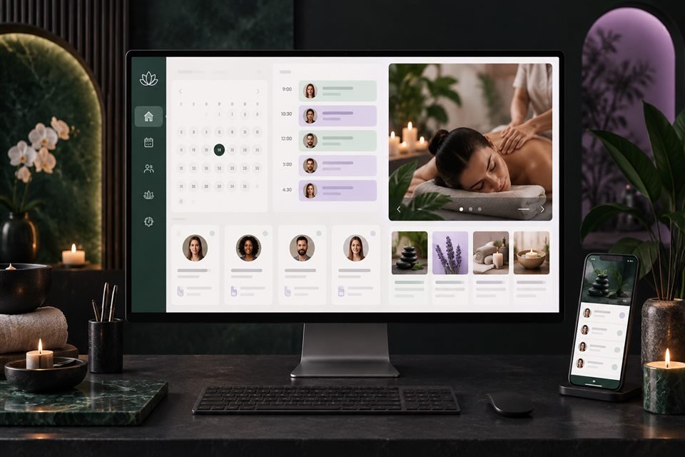 Giao diện concept quản lý lịch hẹn Mellow Spa